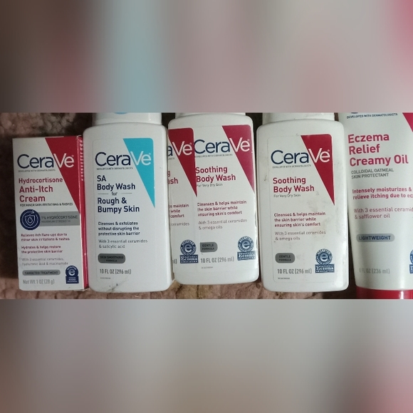 BNIB (5) CERAVE' Dry Skin / Itch Relief BUNDLE - Picture 1 of 5